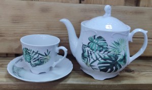 Zestaw do kawy Rococo Monstera 13 el.